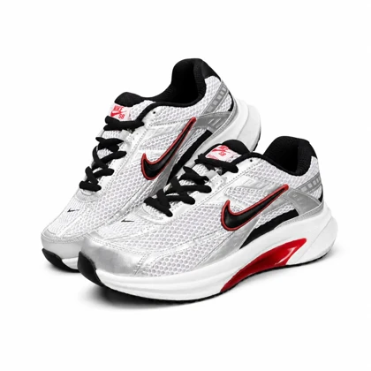 کفش کتانی زیره بست مردانه مدل رانینگ نایکی سفید طوسی NIKE