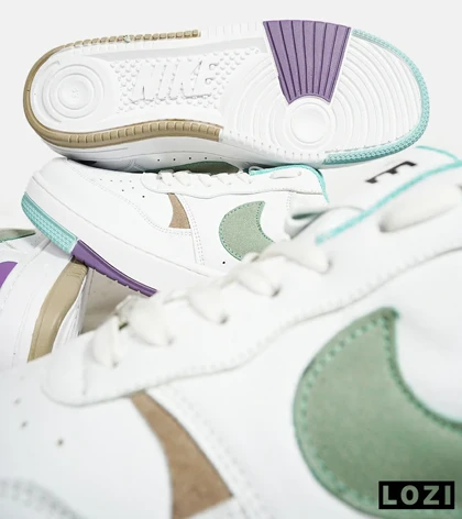 کفش مردانه و زنانه سفید سبز بنفش Nike Gama Force Sail مدل 6682