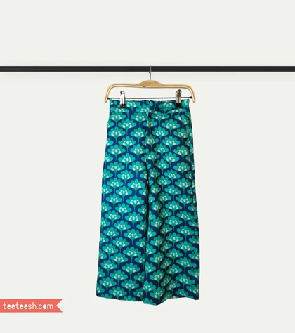 شلوار طرحدار سبز