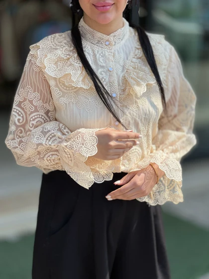 شومیز گیپور عروسکی کد 836