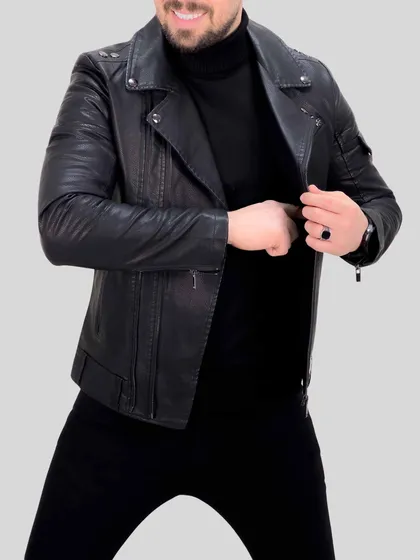 بایکر چرم 602 مشکی