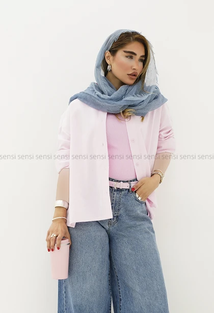 شومیز زنانه لینن پشت بند دارکد1006049