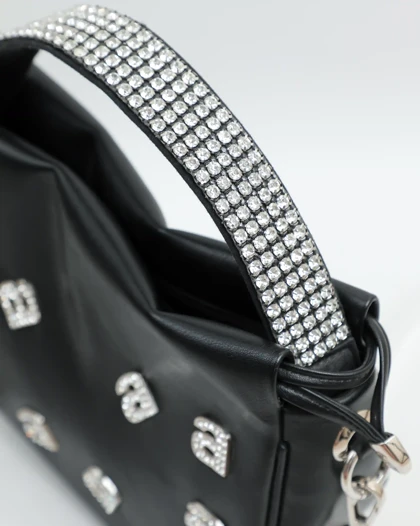 145BAG - کیف دسته نگینی ونگ F145