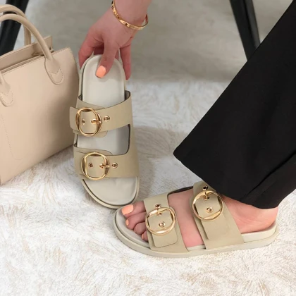 اسلیپر زنانه زارا (ZARA) مدل ترمه رنگ کرم
