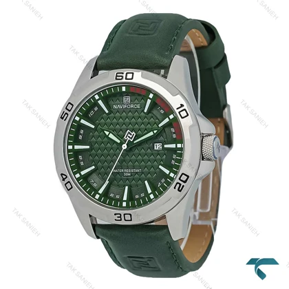 ساعت سبز نیوی فورس NF8023 بند جیر قاب استیل NaviForce-7675-G