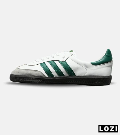 کفش کتانی مردانه و زنانه سامبا سفید سبز ADIDAS Samba مدل 7261