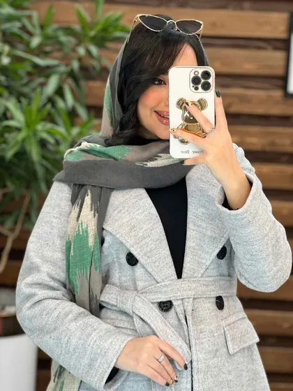 پالتو فوتر چهاردکمه کمردار