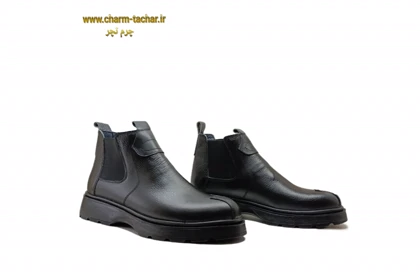 نیم بوت مردانه دو ور کش چرم طبیعی