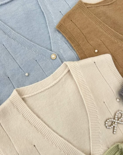 جلیقه بافت سنجاق پاپیون کد5220