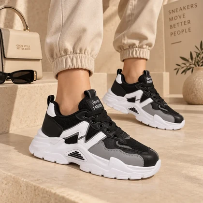 کتانی زنانه New balance _سفید مشکی کد 5649