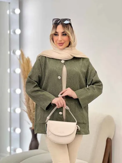 کت ژاکارد سر جیب دکمه