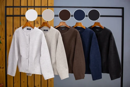 کت کراپ دخترانه مچ دکمه دار