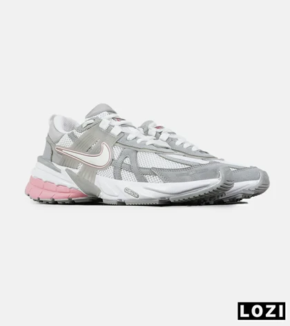 کفش کتانی مردانه و زنانه طوسی سفید صورتی Nike cushlon مدل 7578