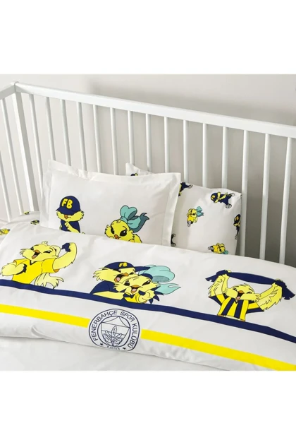 سرویس روتختی Taç مدل Fenerbahçe Strip Baby پنبه‌ای - چندرنگ