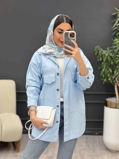 مانتو لینن چهار جیب