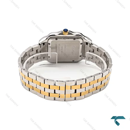 ساعت کارتیه پنته مردانه دورنگ طلایی Cartier-6306-G