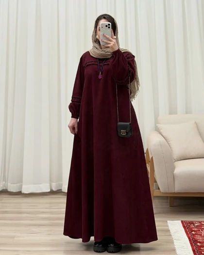 مانتو عبایی کبریتی مدل سنگدوزی