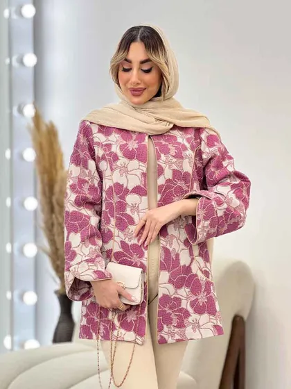 مانتو لمه دار طرح گل