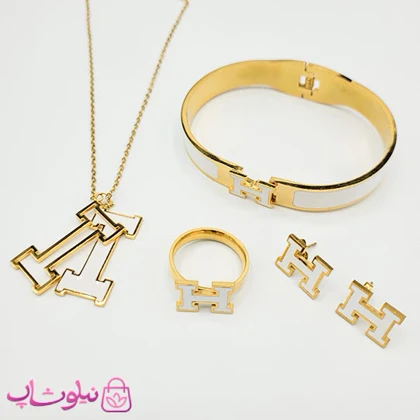 سرویس زنانه هرمس سفید استیل کد 5998