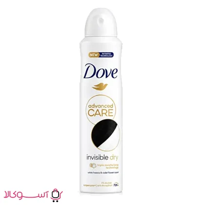 اسپری ضدتعریق زنانه داو مدل Invisible Dry حجم 250 میل
