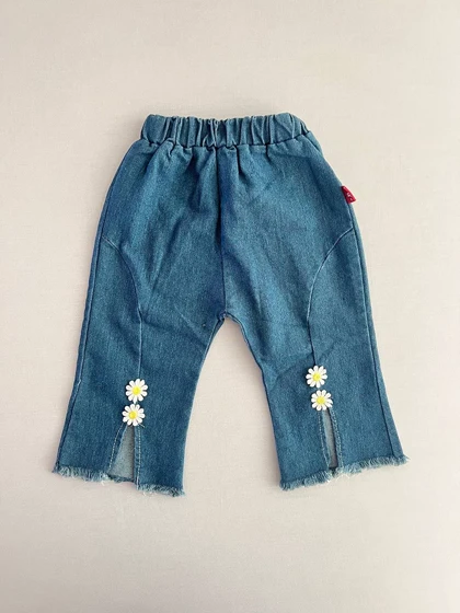 ست تیشرت شلوارک جین دخترانه طرح آهو 20056