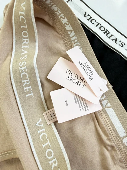 شورت اسلیپ زنانه نخ پنبه کمر کش ساده بسته 2 عددی ویکتوریا سکرت Victoria's Secret