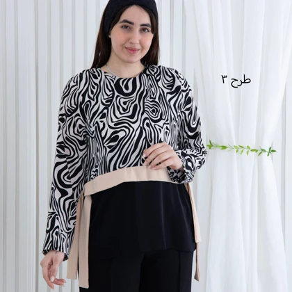 شومیز سایز بزرگ ترکیبی BENITA