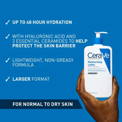 لوسیون کرم مرطوب کننده صورت و بدن سراوی حجم 473 میل CeraVe moisturising lotion