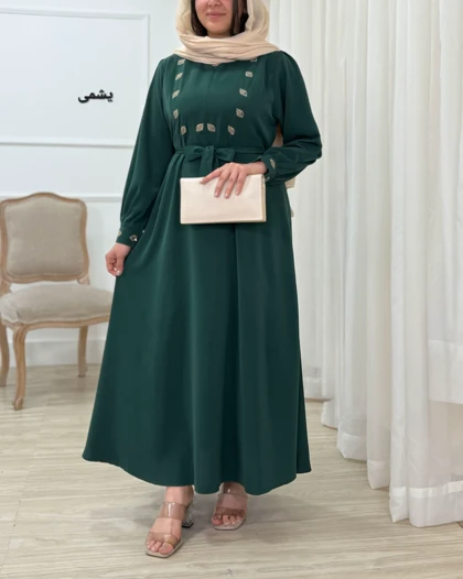 پیراهن مانتویی زنانه برگ