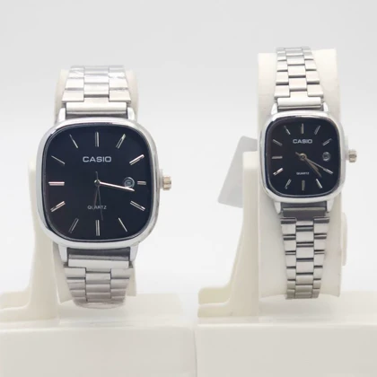 ساعت مچی ست مردانه و زنانه کاسیو اولدمانی Casio با موتور کوارتز و تاریخ دار