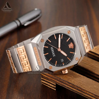 ساعت ورساچه صفحه مشکی Versace Antares VE8F-SRK