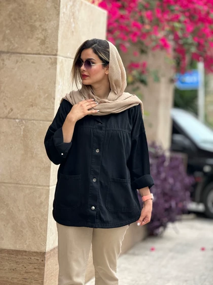 مانتو کتان هپی ( دارای ایراد جزئی )