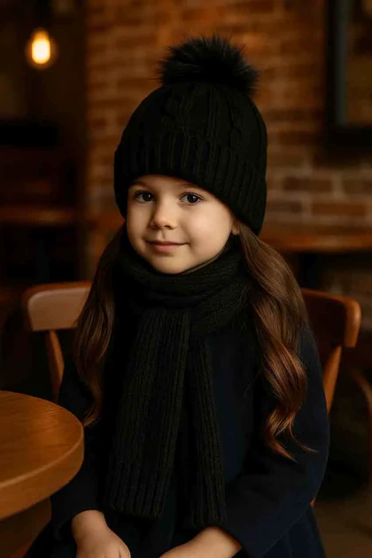 شال و کلاه تو خز دخترانه