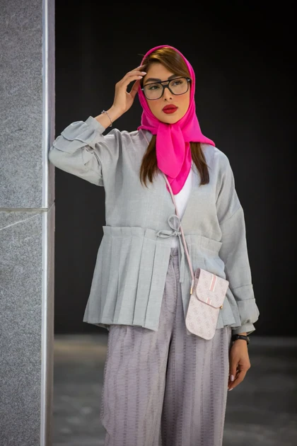 مانتو کریستال کمر پیلی عروسکی