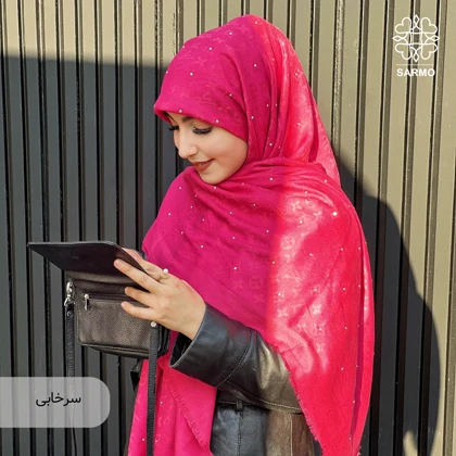 روسری نخ کشمیر آلیس نگین‌دار