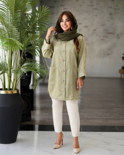 مانتو زنانه مدل ژیهان کد 400211