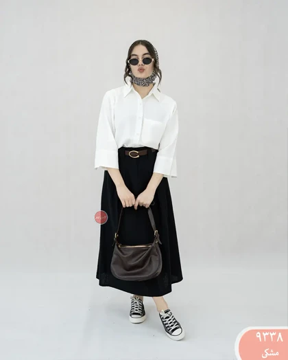 دامن لینن ویولت 9338