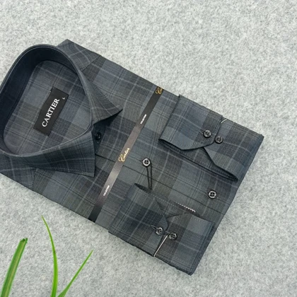 پیراهن راه راه استین بلند مردانه _ قواره کلاسیک _استایل رسمی