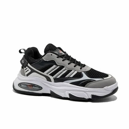 کتانی اسپرت ست مردانه زنانه مدل آدیداس سه خط رنگ مشکی طوسی کد 54404