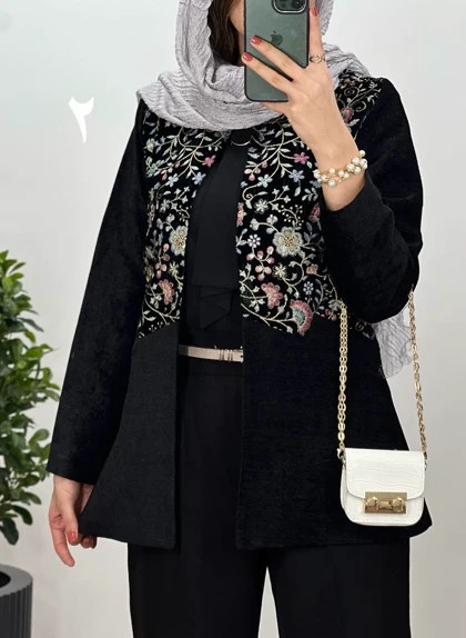 مانتو مجلسی سوزندوزی کد2428