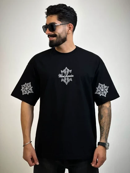 تیشرت مردانه مشکی مینیمال پروانه_کد4461