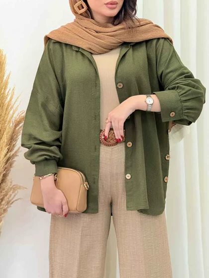 مانتو بغل سه دکمه گیتی
