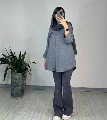 مانتو دکمه دار برکه 5