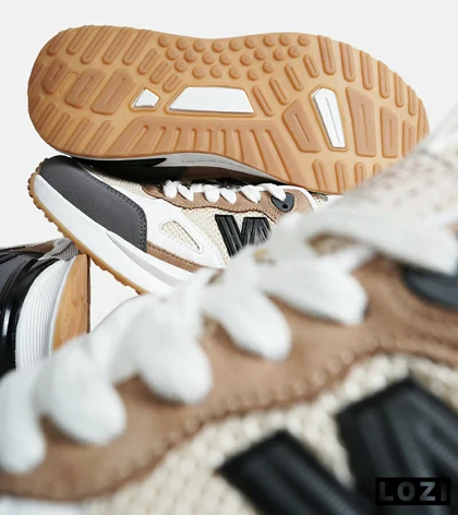 کفش کتانی مردانه کرم قهوه ای طوسی NEW BALANCE yg niubailun