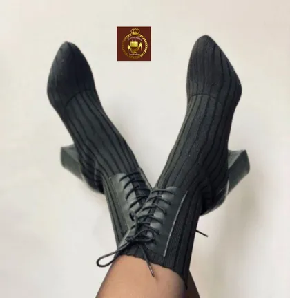 نیمبوت جورابی بافتی زنانه پاشنه‌دار کاترین