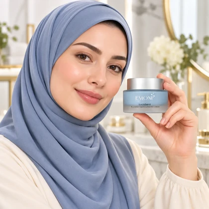 کرم ضد چروک صورت امونی مدل Lucidient مناسب انواع پوست و افراد زیر 34 سال 50ml