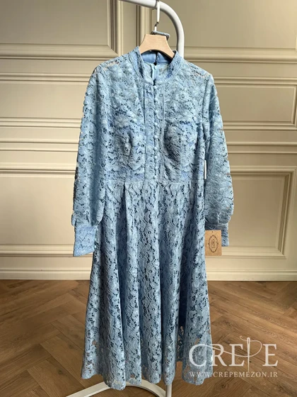 پیراهن گیپور جلو دکمه