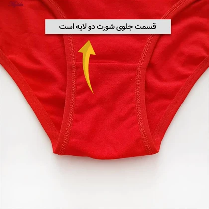 شورت زنانه ماییلدا مدل پنبه‌ای قرمز کد 4830
