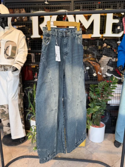 شلوار مام مکس تینت سبزدمپا جیب