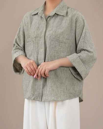 شومیز لینن روناک کد 29905